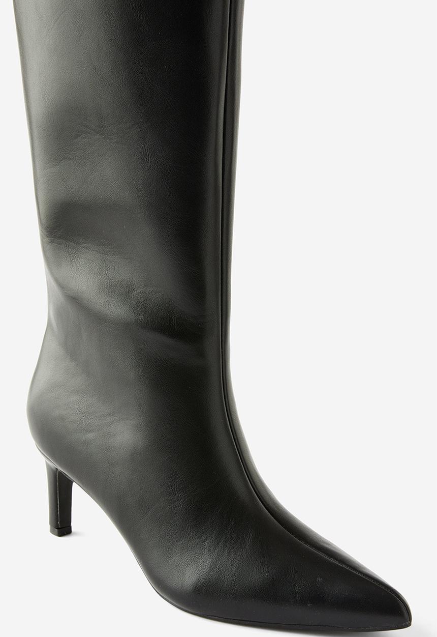 Cotton On - Sofia tall stiletto boot - black smooth