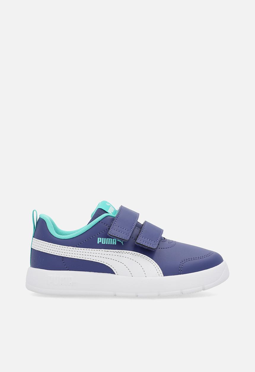 PUMA - Courtflex V3 V PS - Blue Crystal-Puma White-Aquatic