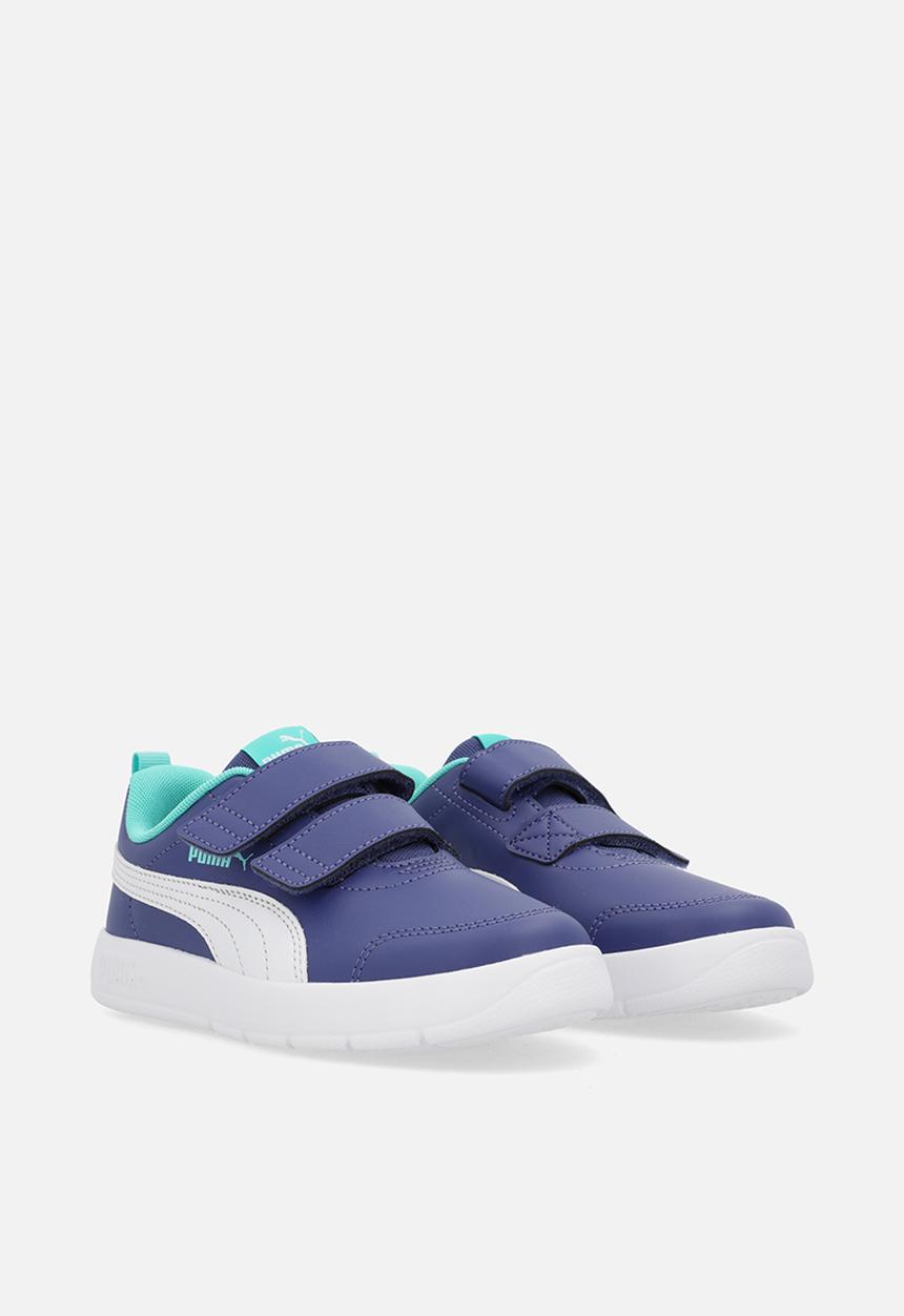 PUMA - Courtflex V3 V PS - Blue Crystal-Puma White-Aquatic