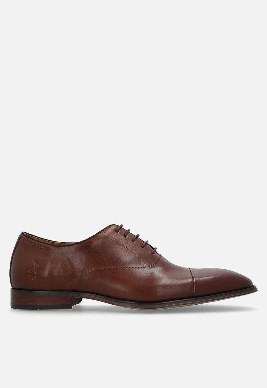 POLO - Oxford toe cap lace up - tan leather