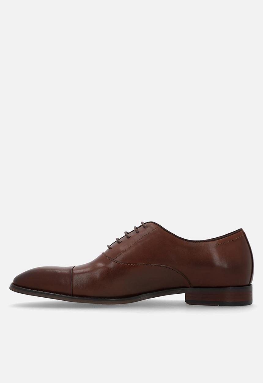 POLO - Oxford toe cap lace up - tan leather