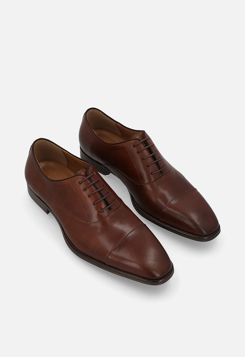 POLO - Oxford toe cap lace up - tan leather