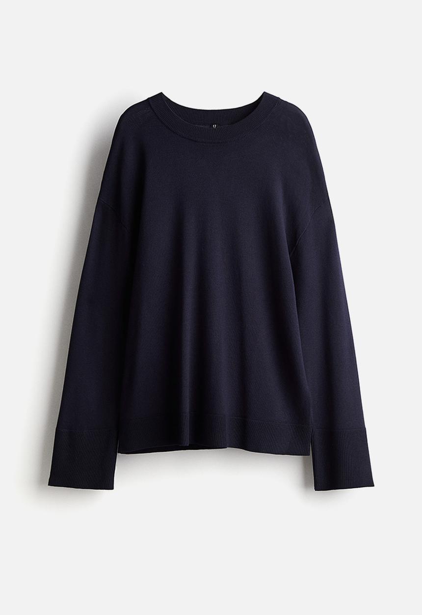 H&M - Fine-knit jumper - navy blue
