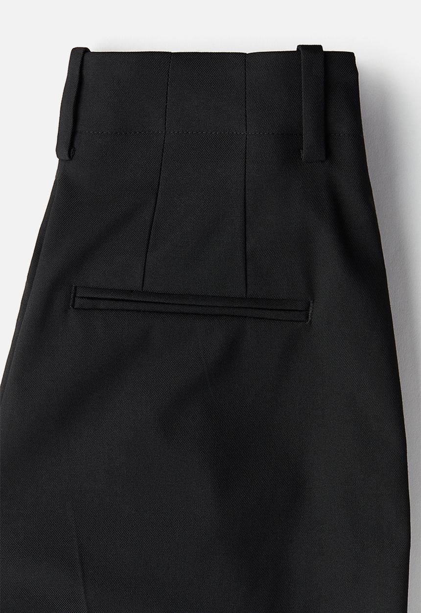 H&M - Wide twill trousers - black