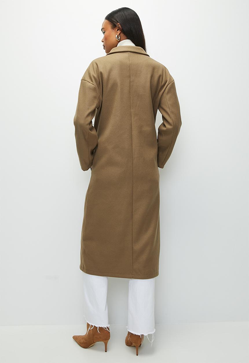 Superbalist - Double Breast Melton Coat - Camel