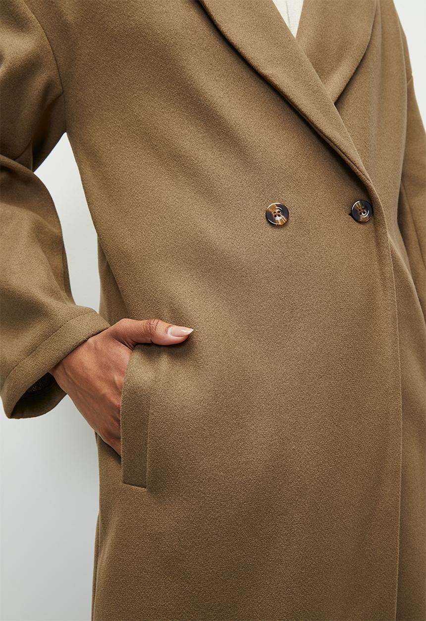Superbalist - Double Breast Melton Coat - Camel