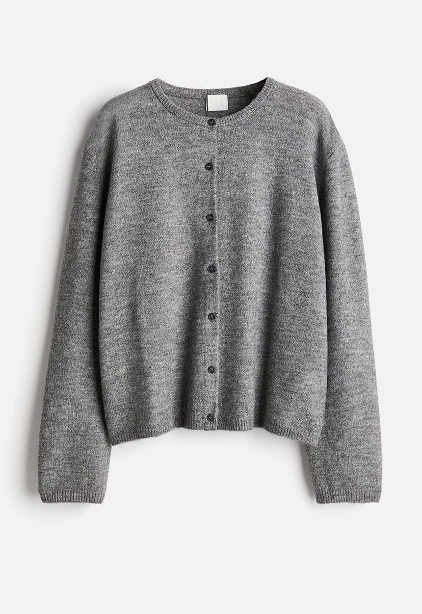 H&M - Loose-fit cardigan - grey marl