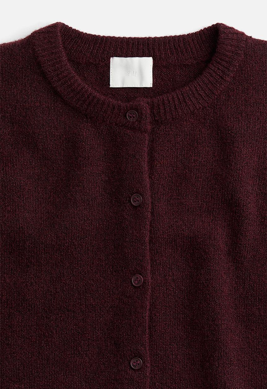 H&M - Knitted cardigan - burgundy