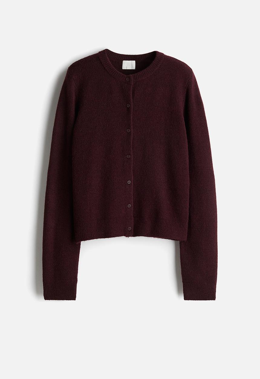 H&M - Knitted cardigan - burgundy