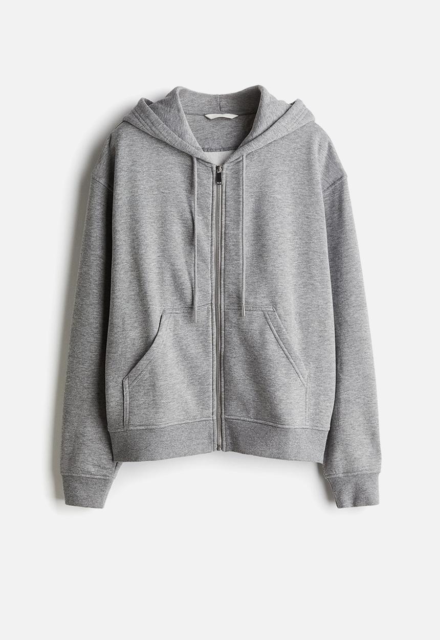 H&M - Zip-through hoodie - grey marl