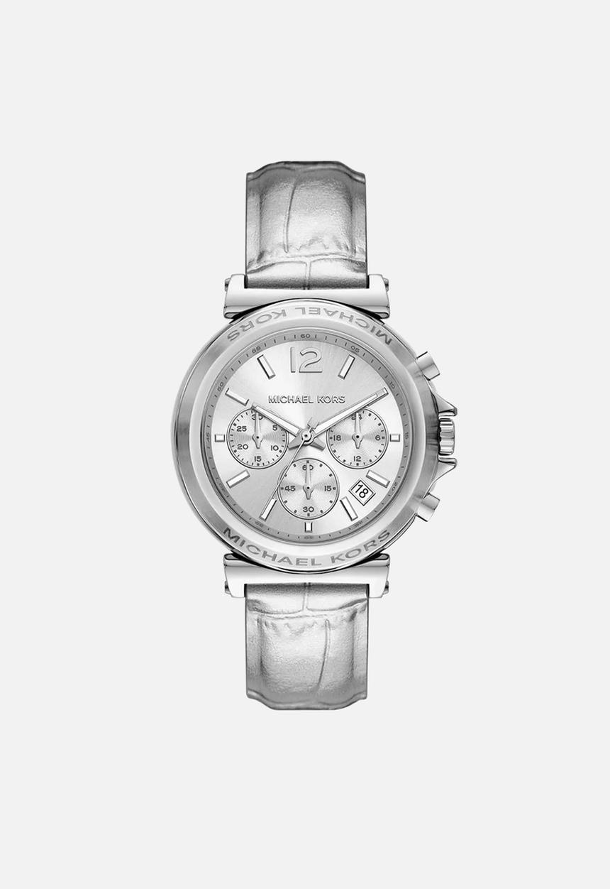 Michael Kors - Maren leather watch - silver