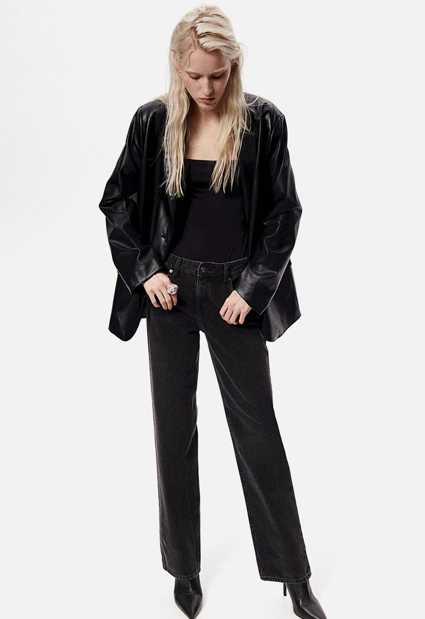 H&M - Straight regular jeans - black