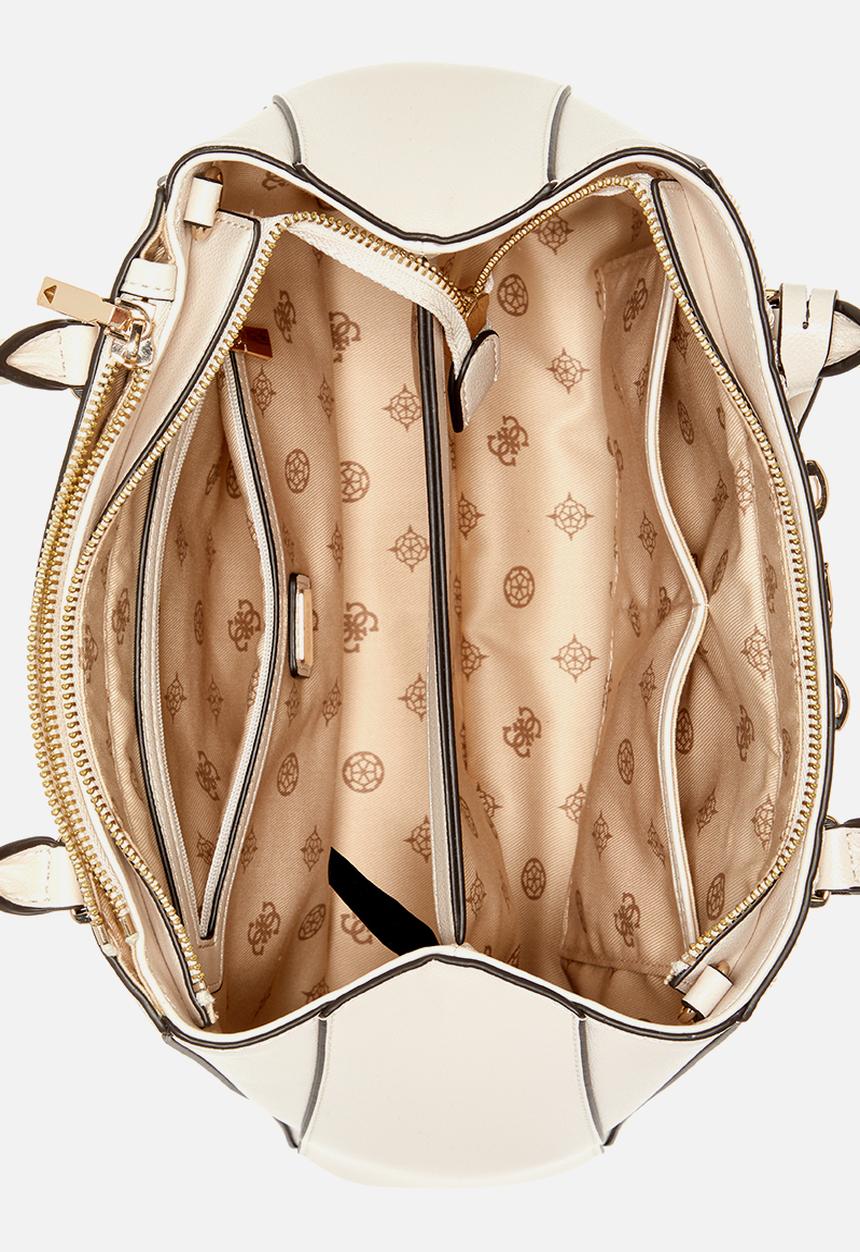 GUESS - Nastra society satchel - off white