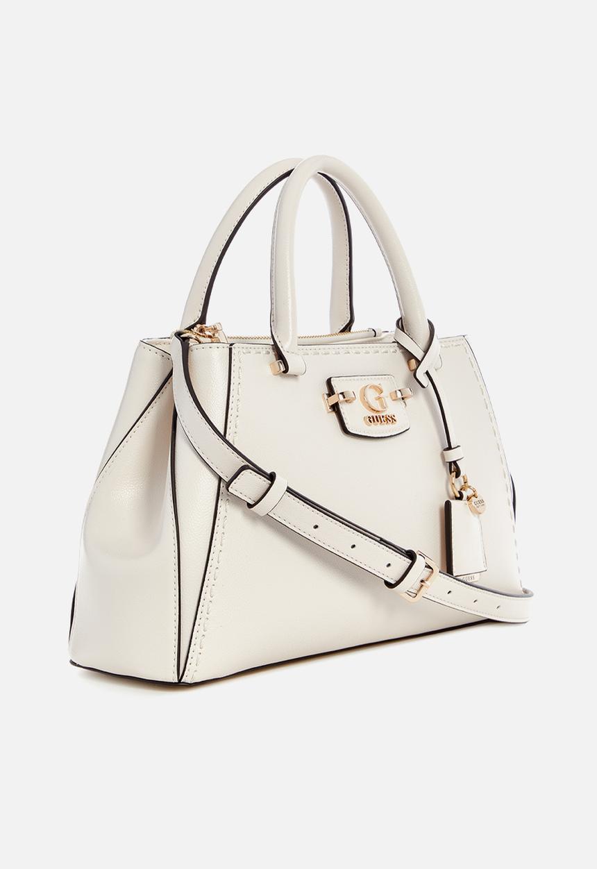GUESS - Nastra society satchel - off white