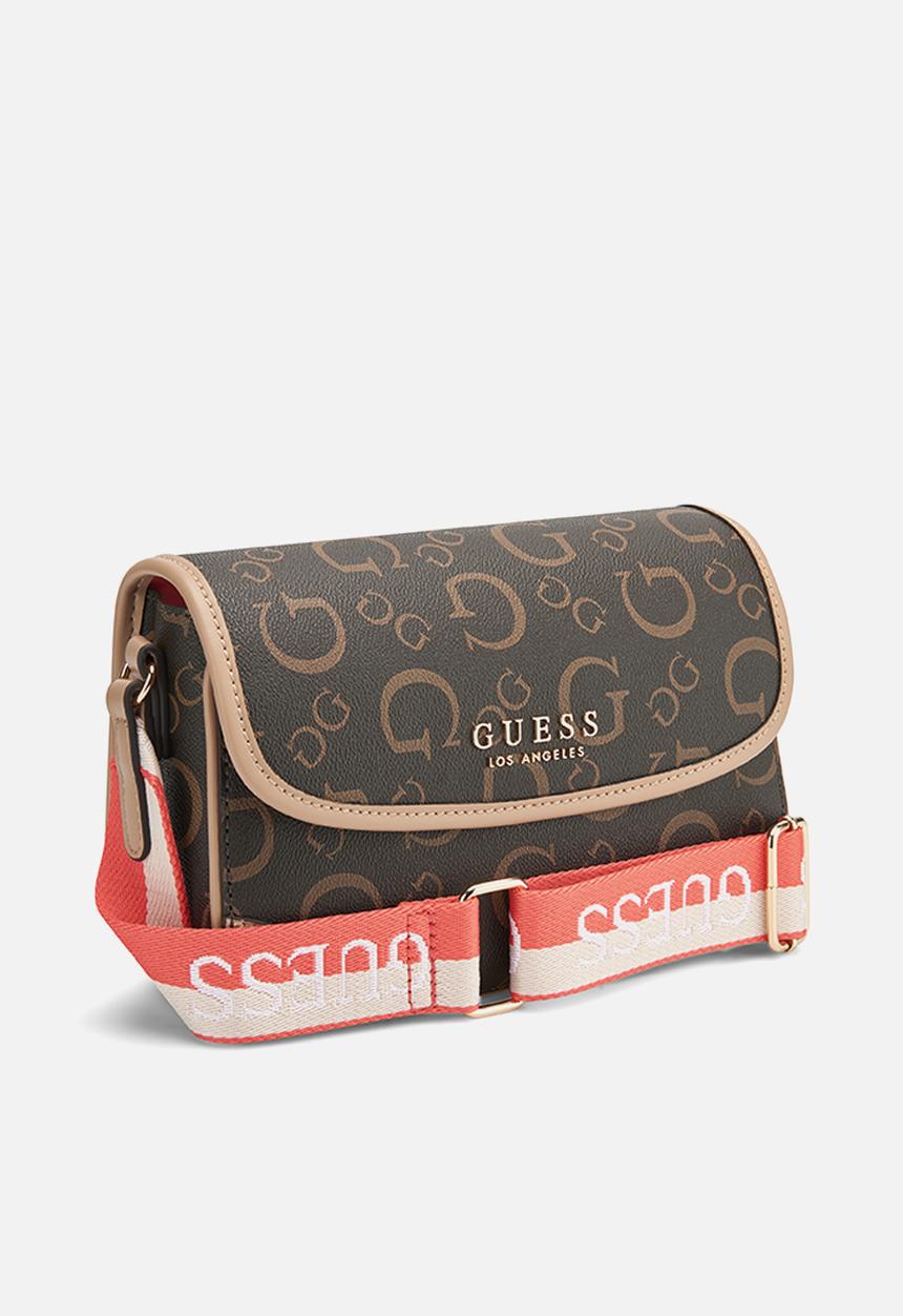 GUESS - Nichole flap crossbody - brown