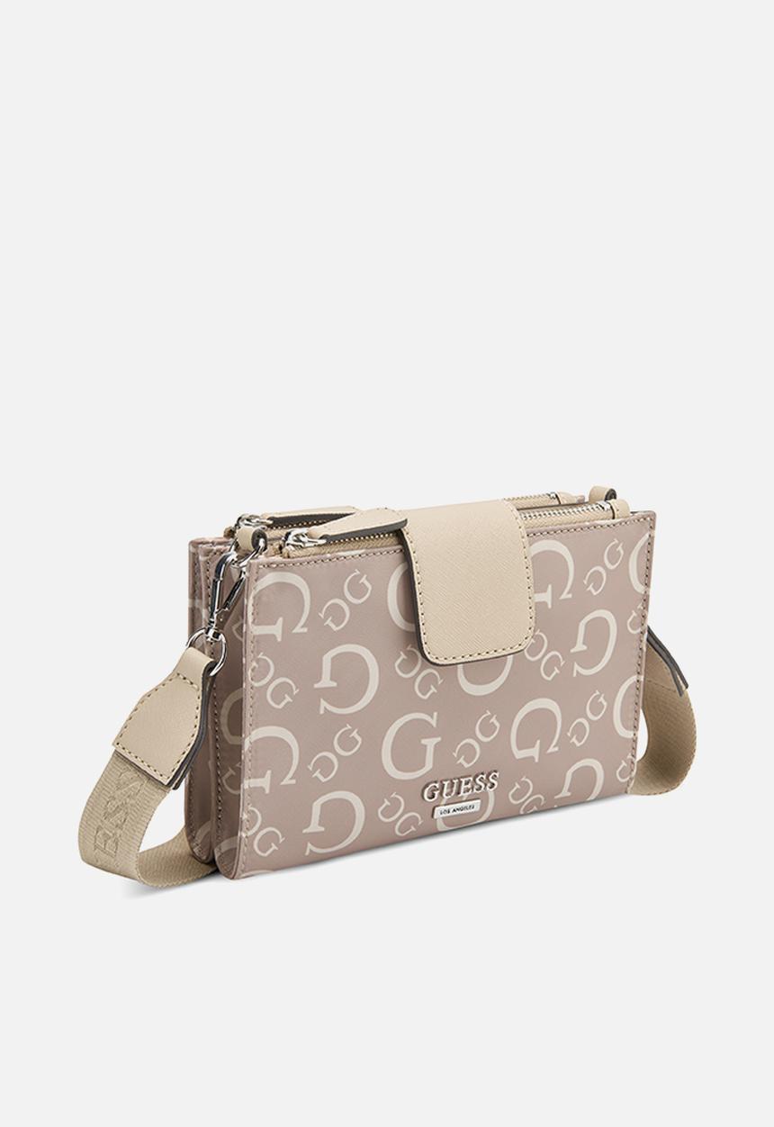 GUESS - Madix mini top zip crossbody bag - caramel