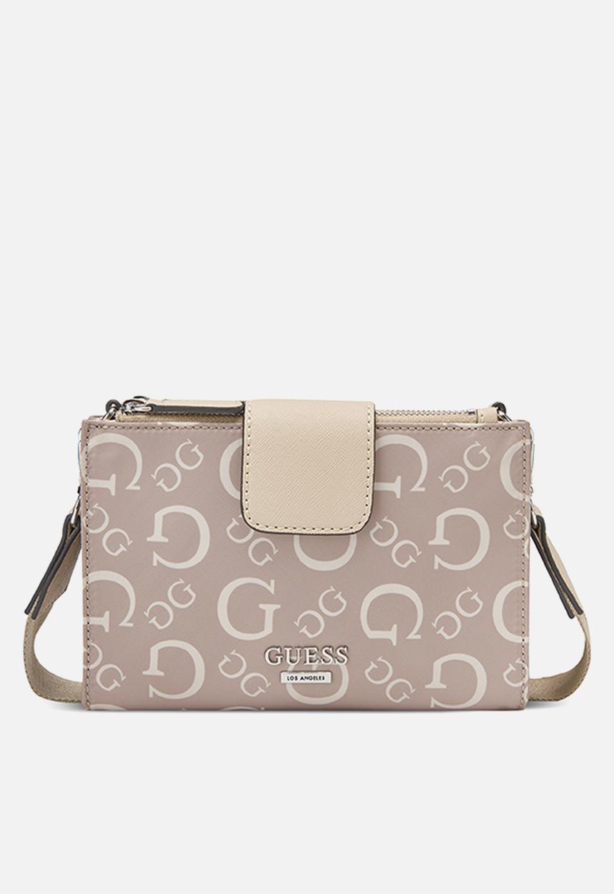 GUESS - Madix mini top zip crossbody bag - caramel
