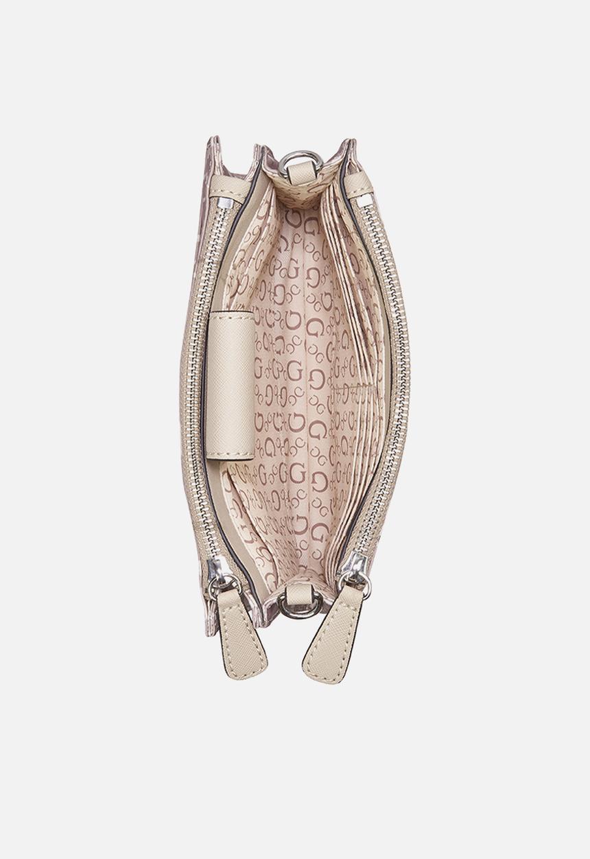 GUESS - Madix mini top zip crossbody bag - caramel