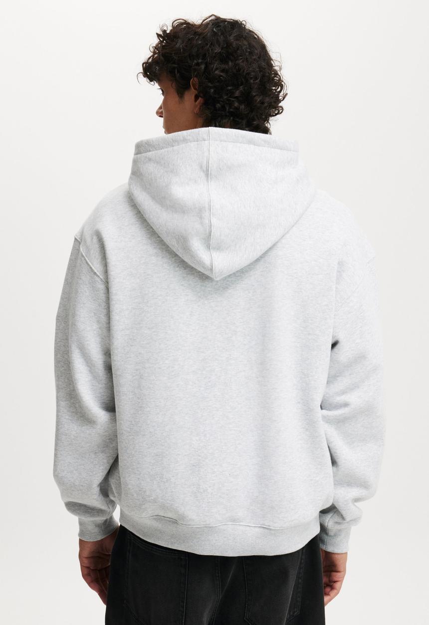 Cotton On - Box Fit Hoodie - Grey Marle