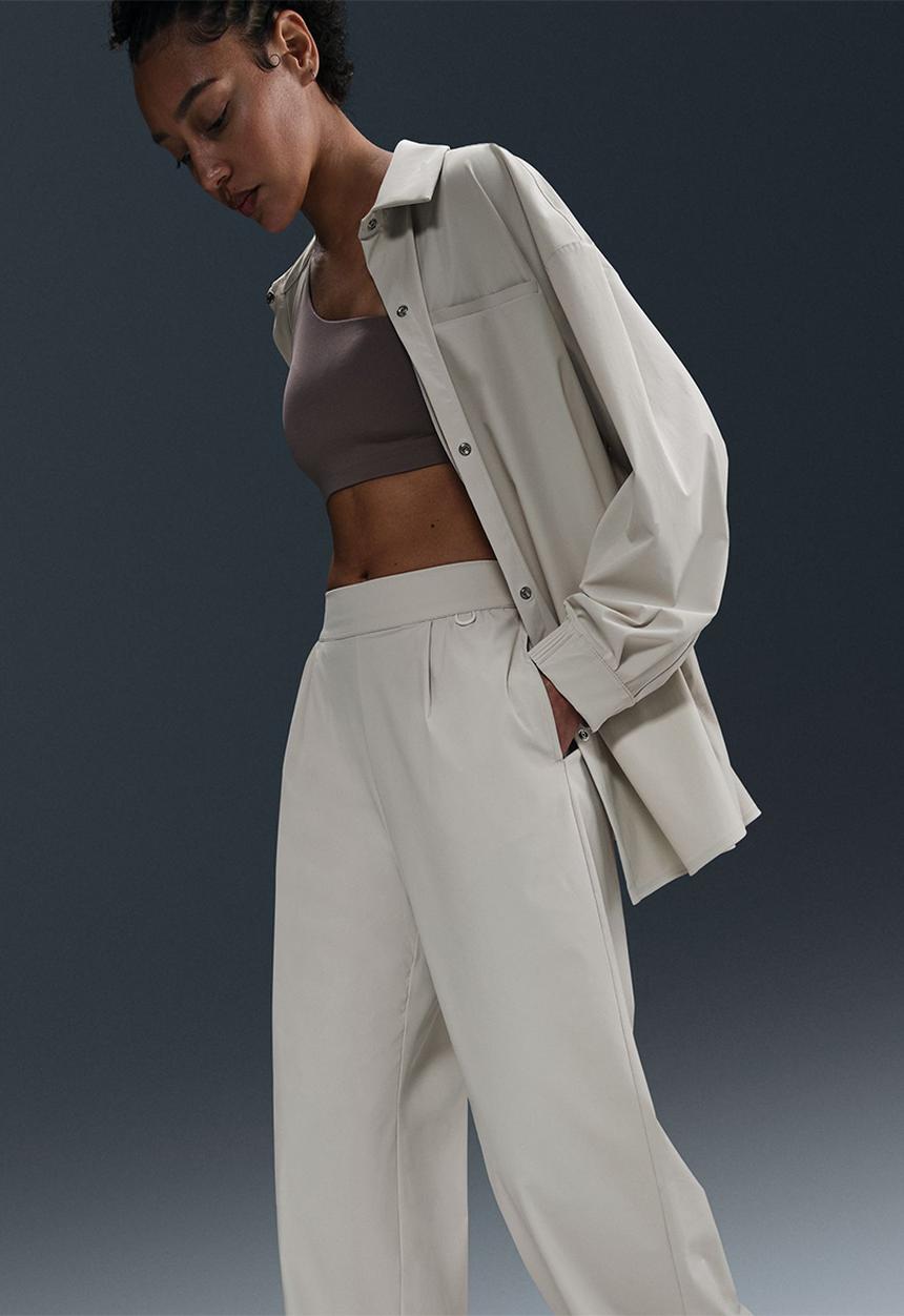 Nike - Nike wide leg pant - Lt Orewood Brn/Lt Iron Ore