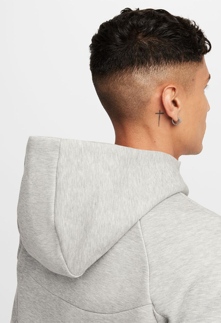 Nike - Tech Men's Full-Zip Windrunner Hoodie- Dk Grey Heather/Black