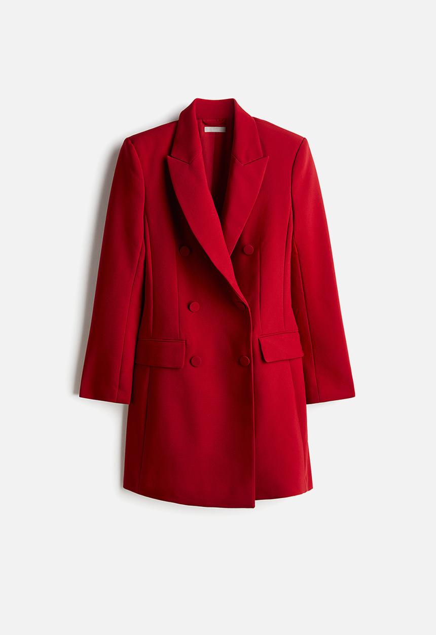 H&M - Tuxedo blazer dress - dark red