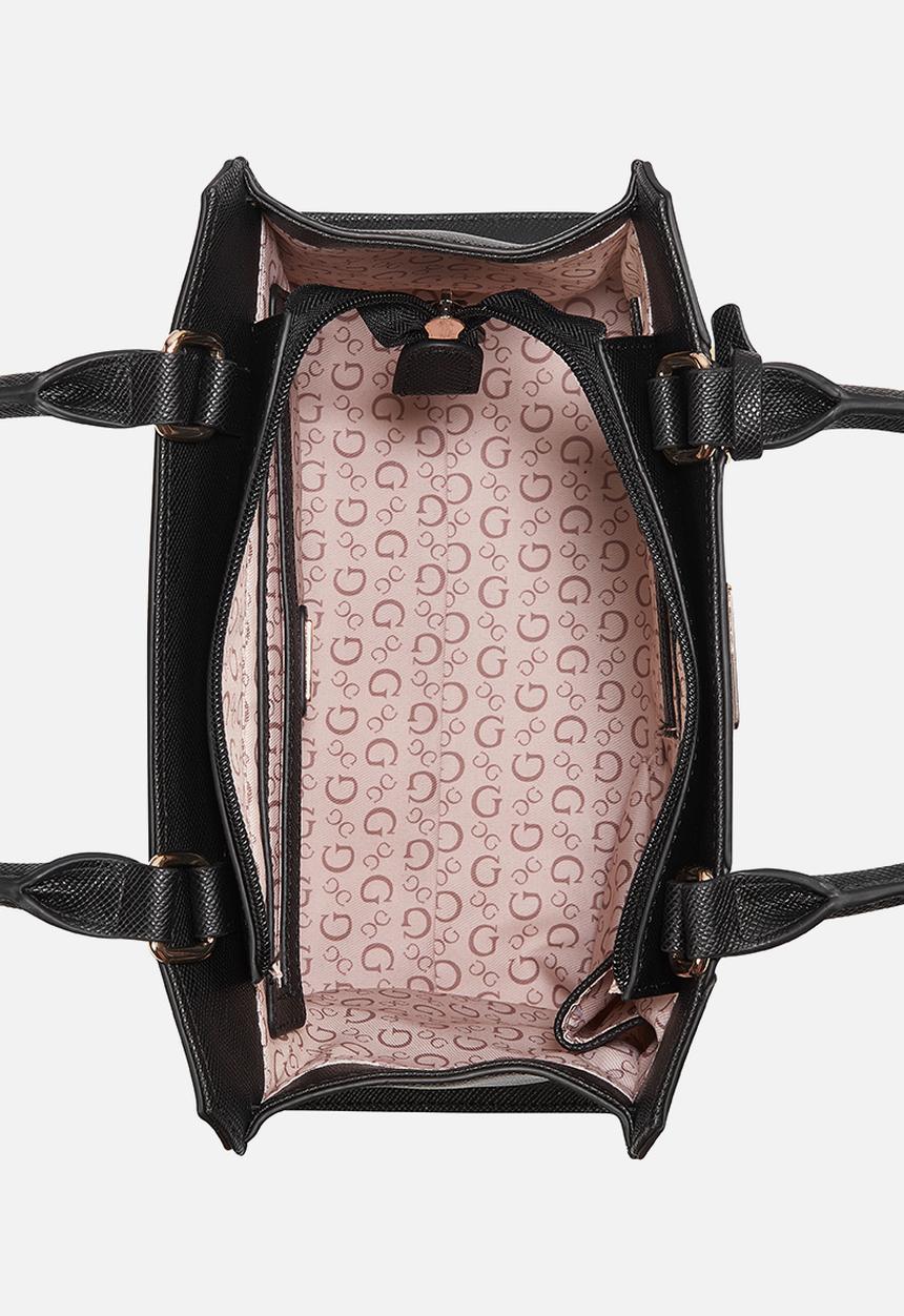 GUESS - Cassian satchel tote bag - black