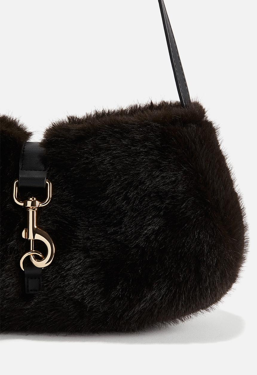 H&M - Fluffy shoulder bag - dark brown