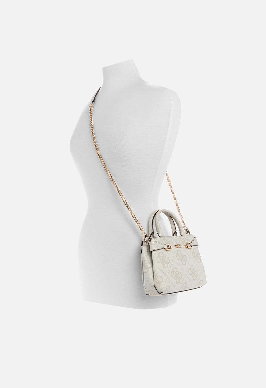 GUESS - Lorelei mini satchel tote bag -bone logo
