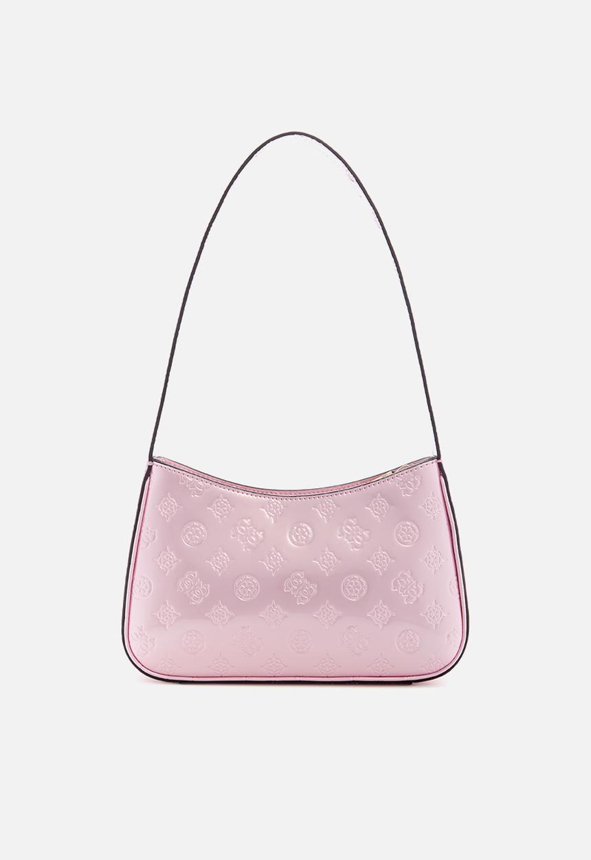 GUESS - Arnela top zip shoulder bag - orchid logo