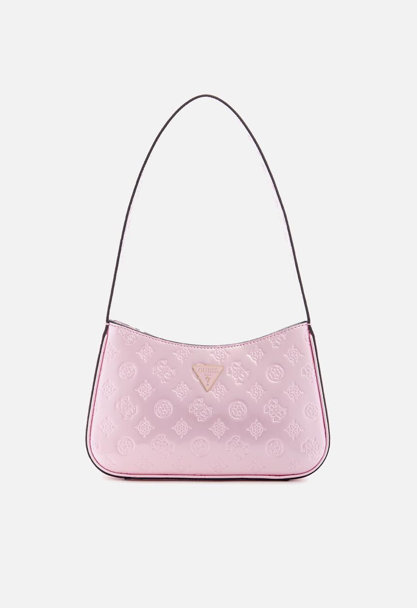 GUESS - Arnela top zip shoulder bag - orchid logo