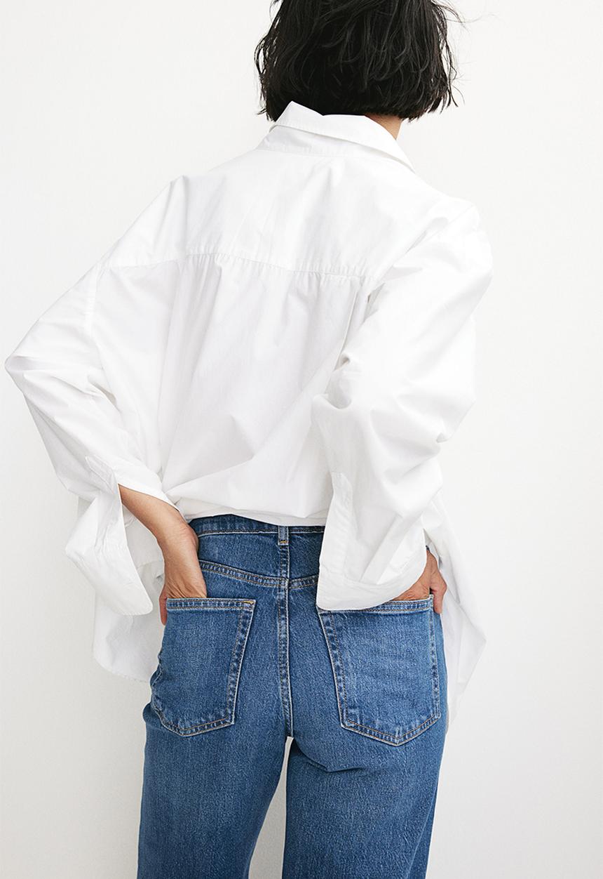 H&M - Wide high jeans - denim blue