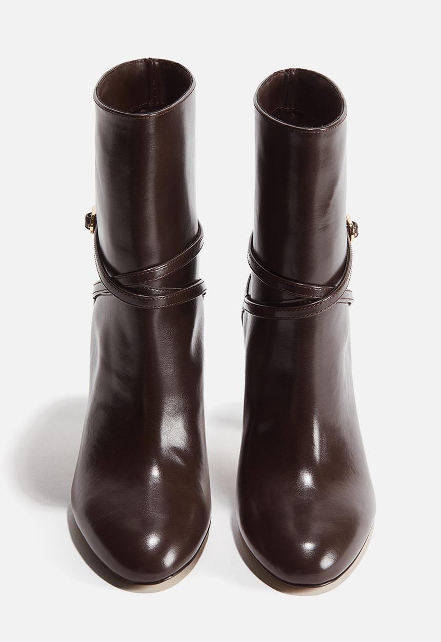 H&M - Heeled ankle boots - dark brown