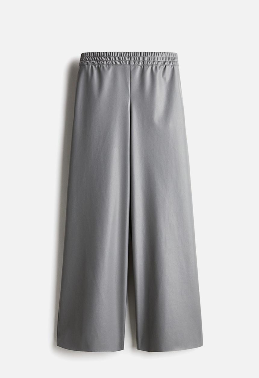 H&M - Wide coated joggers - grey