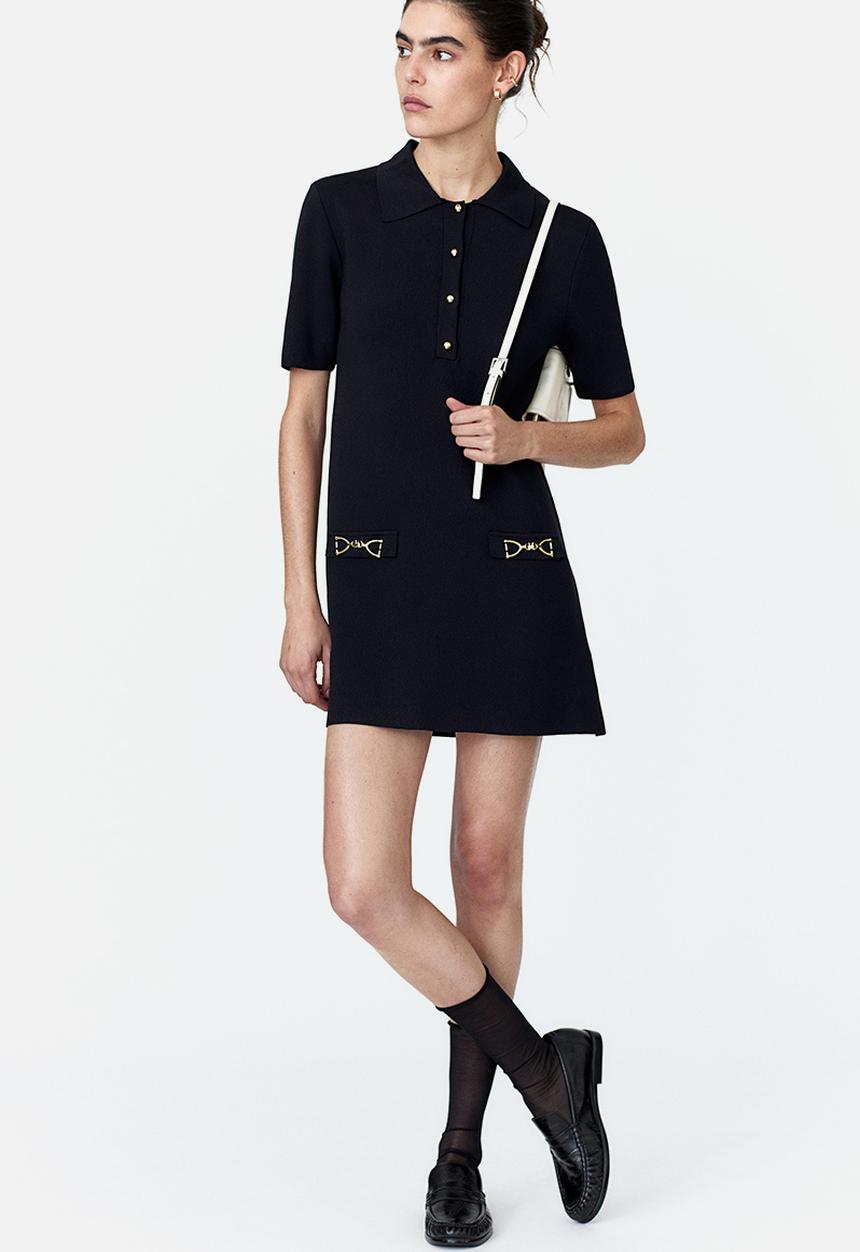 H&M - Collared dress - navy blue