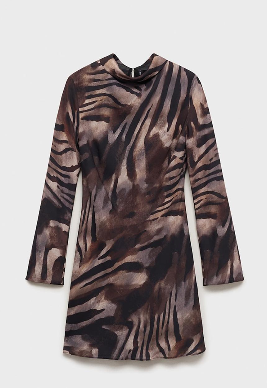 MANGO - Dress Martina - Brown