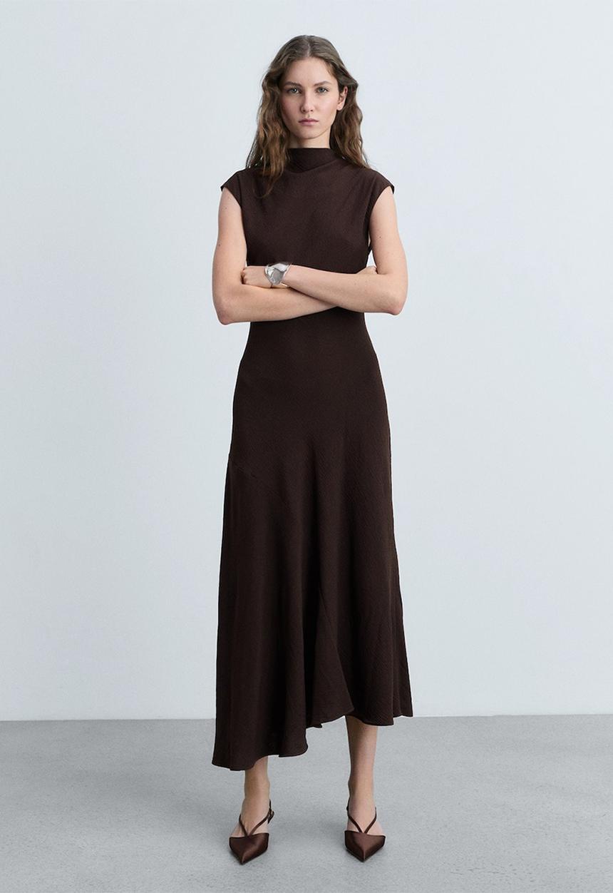 MANGO - Dress Noel - Brown