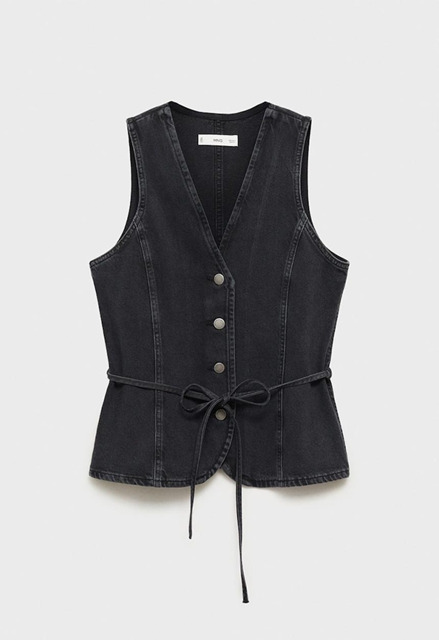 MANGO - Vest Daphne - Open Gray
