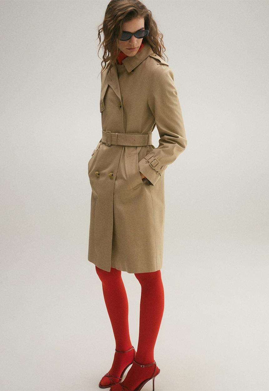 MANGO - Trench Coat Polana - Light Beige