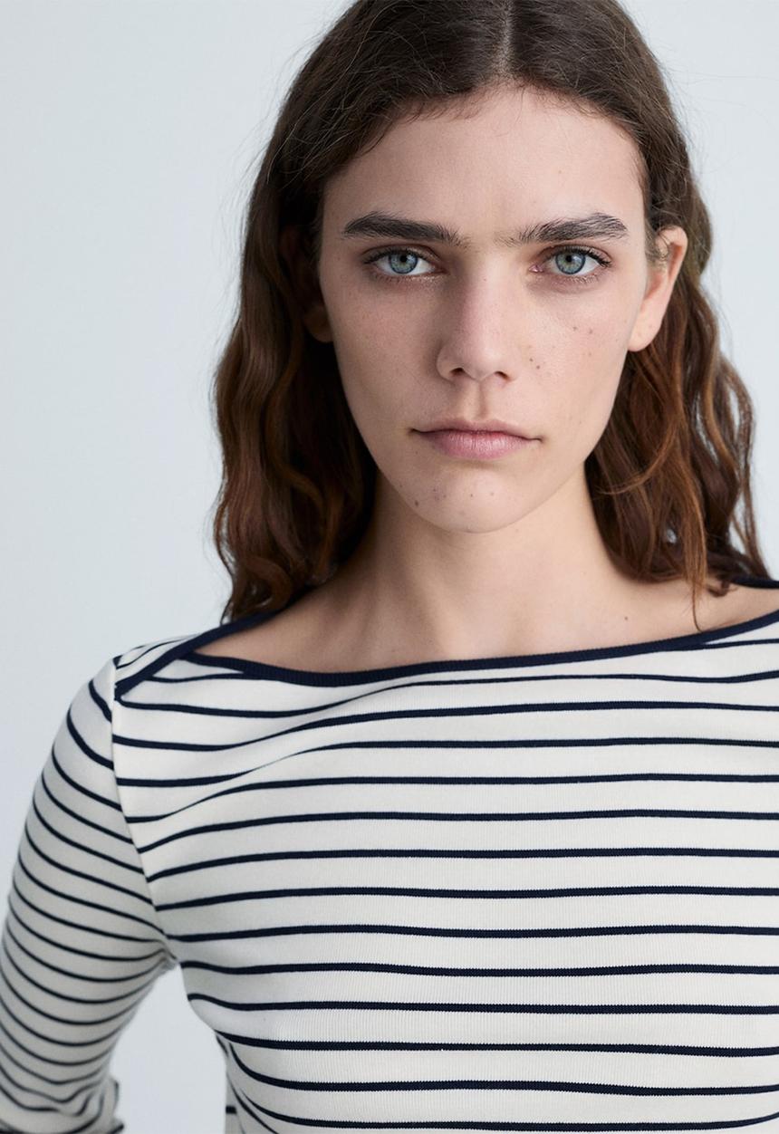 MANGO - T-Shirt Frenchi - Natural