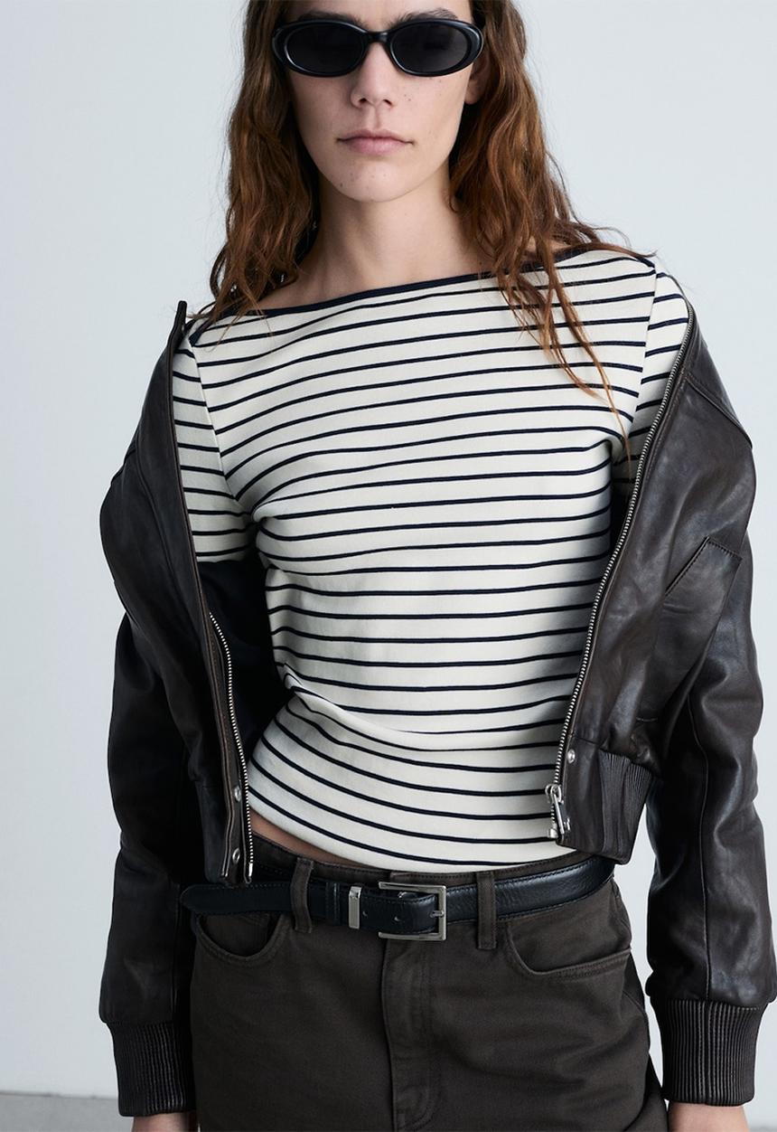MANGO - T-Shirt Frenchi - Natural