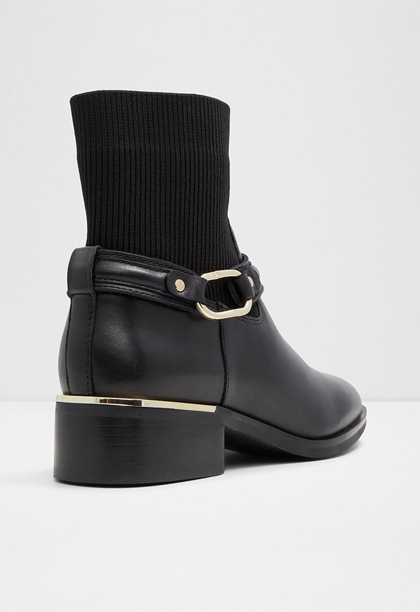 ALDO - Onitram Sock Boot - Black Leather