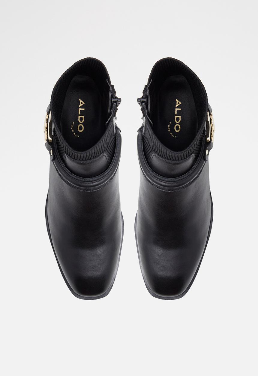 ALDO - Onitram Sock Boot - Black Leather