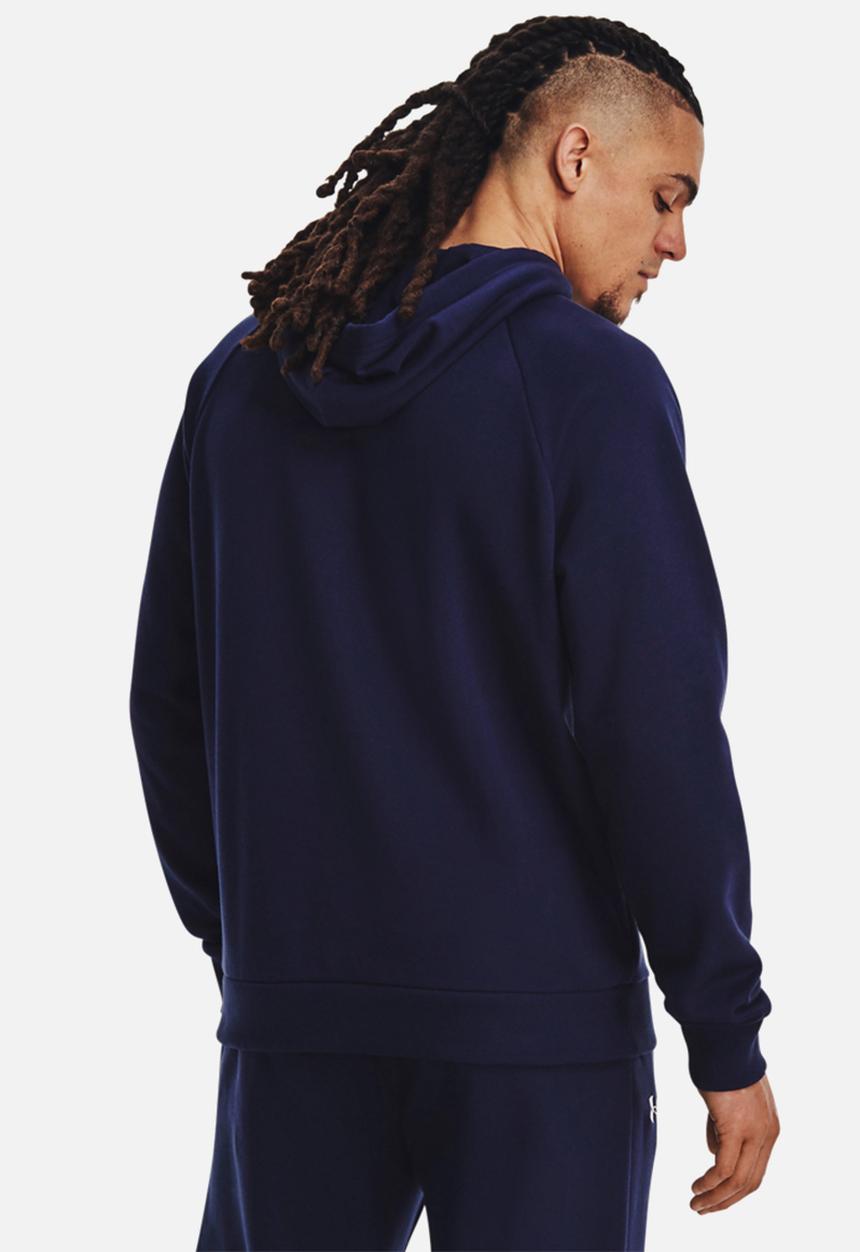 Under Armour -  UA Rival Fleece Logo Hoodie - Midnight Navy & White