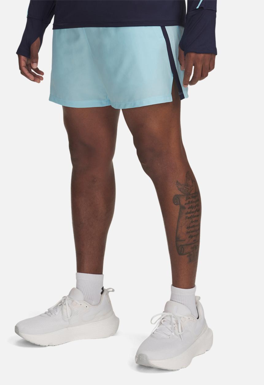 Under Armour - UA Launch 5inch Shorts-  Blue stream / midnight navy / reflec