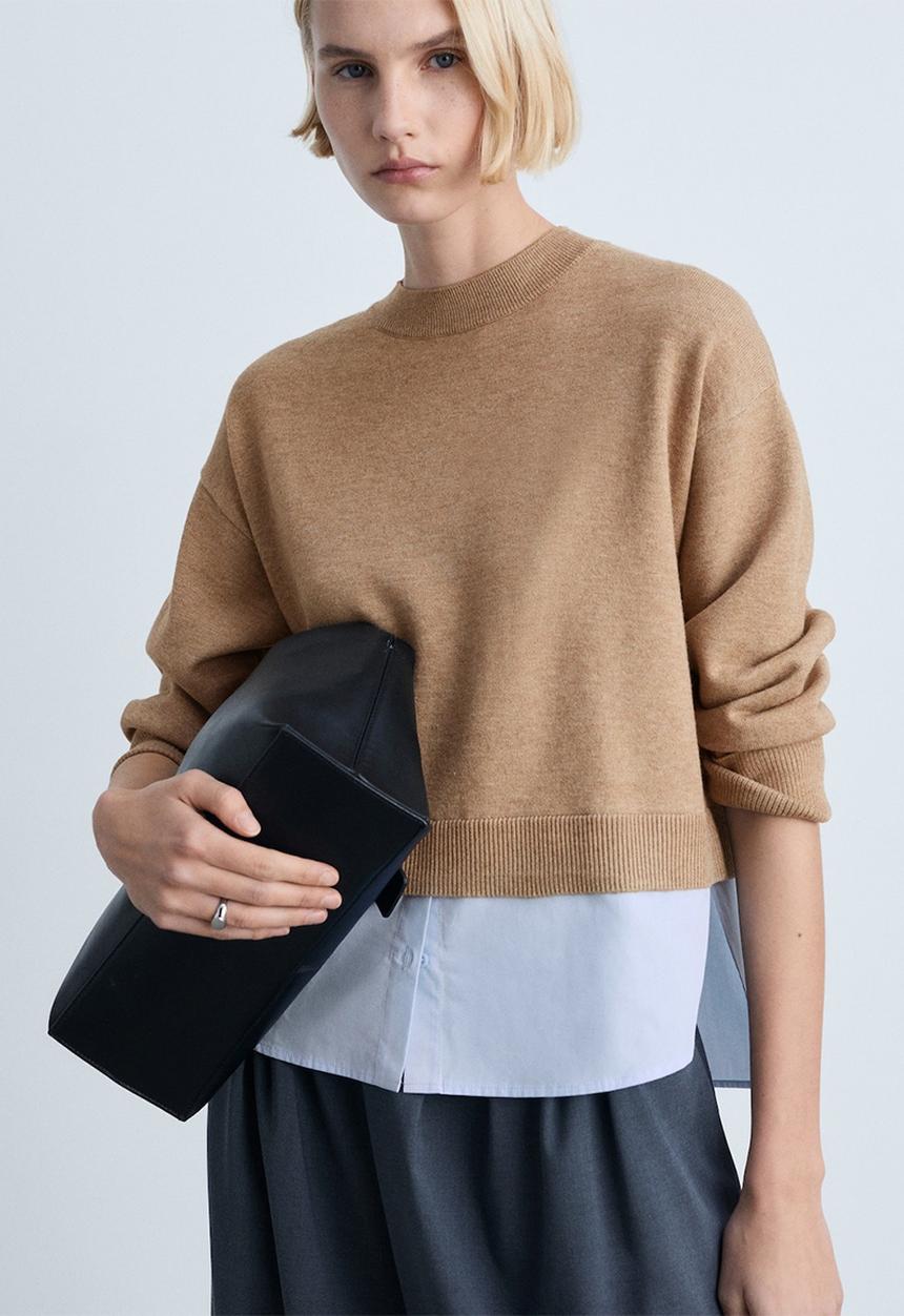 MANGO - Sweater Garance - Mid-Beige