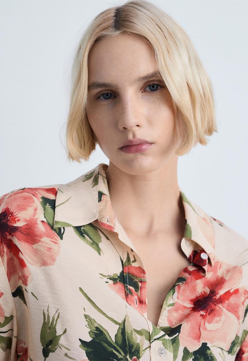 MANGO - Shirt New - Light Beige
