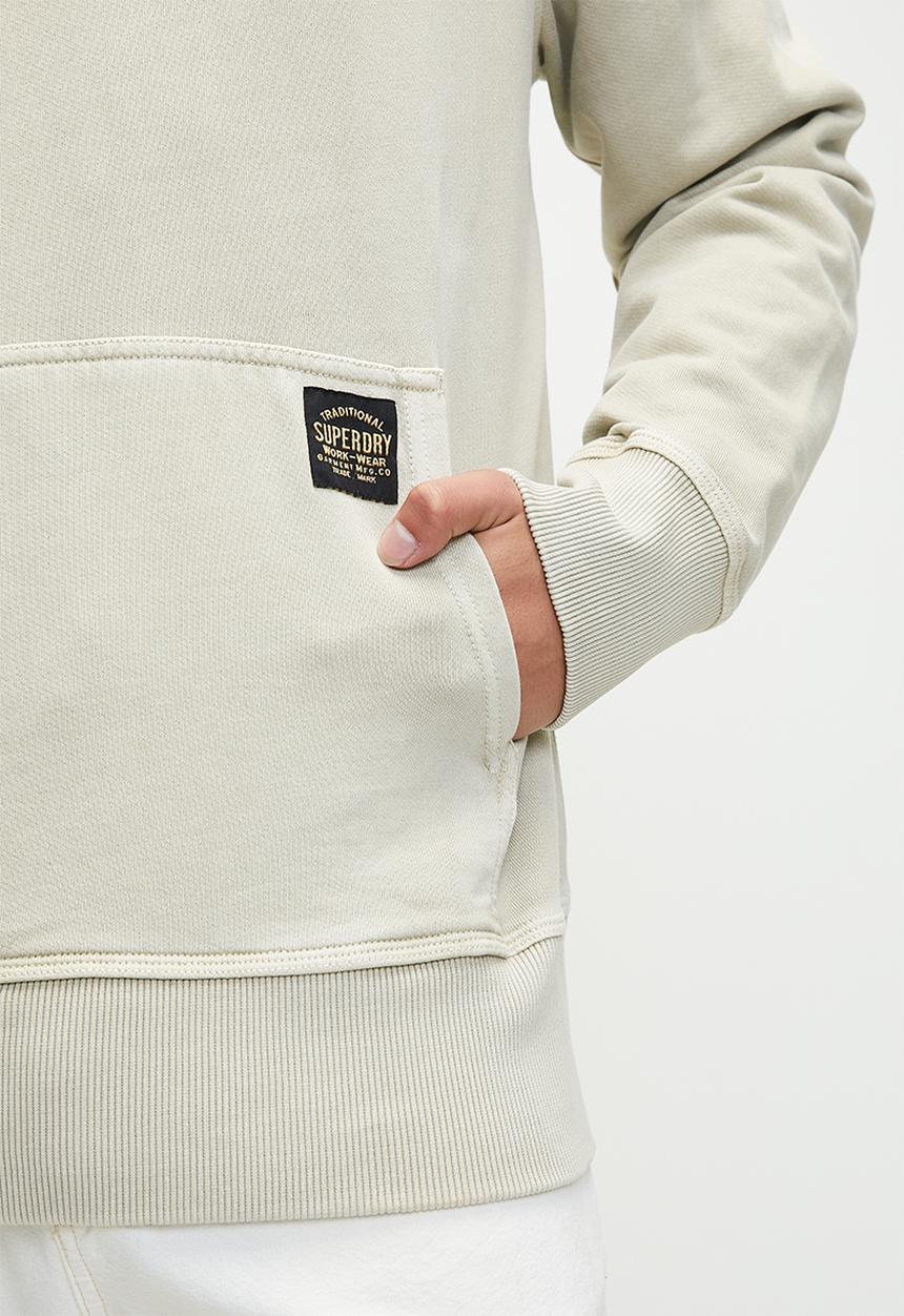 Superdry. - Contrast Stitch Relaxed Hoodie - Washed Pelican Beige