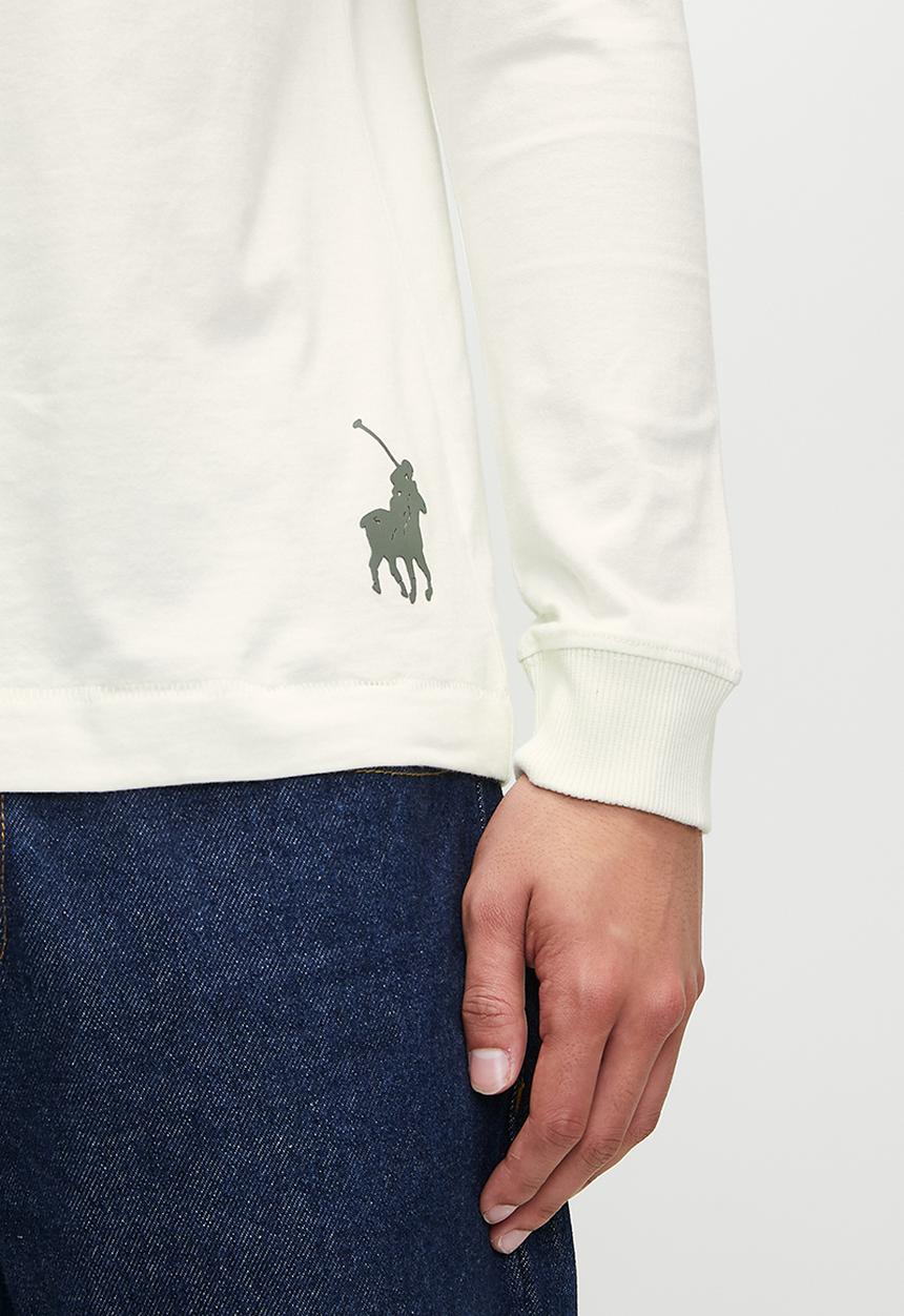 POLO - Mens Pjc Ls Logo Tee - Off White