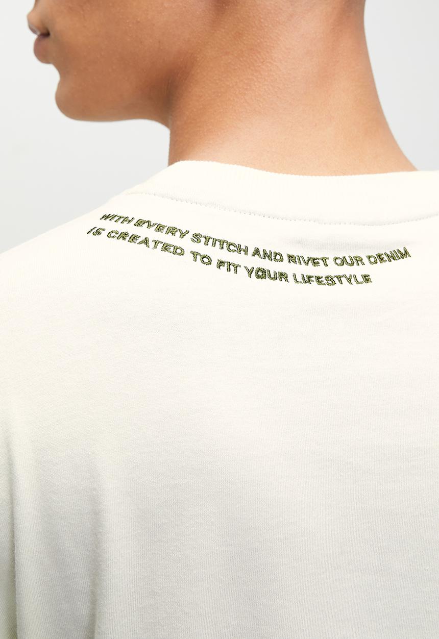 POLO - Mens Pjc Ls Logo Tee - Off White